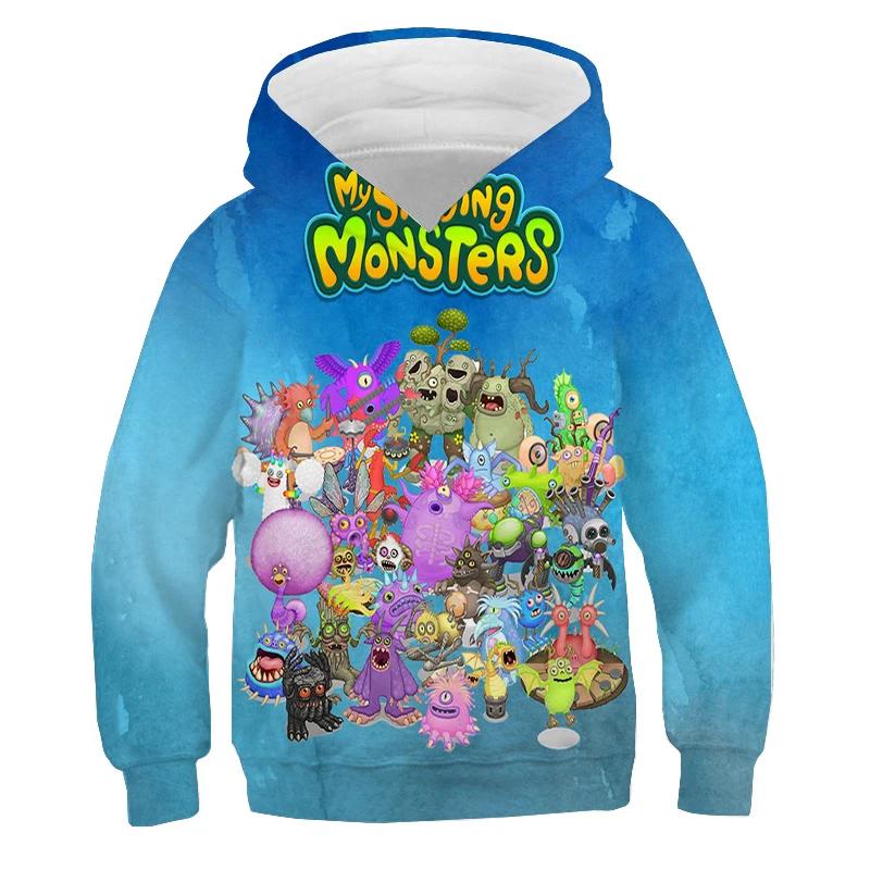 Kids Clothes My Singing Monsters Print Hoodie Girls Cartoon Casual Sweatshirts Children's Clothing Autumn Boys Hoody Pullover