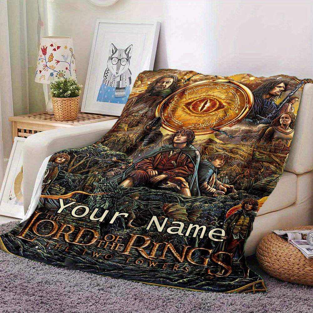 Lord Of The Rings Two Towers Flannel Blanket With Customizable Name Comfortable In All Seasons Suitable For Sofas Beds Travel Camping And Office