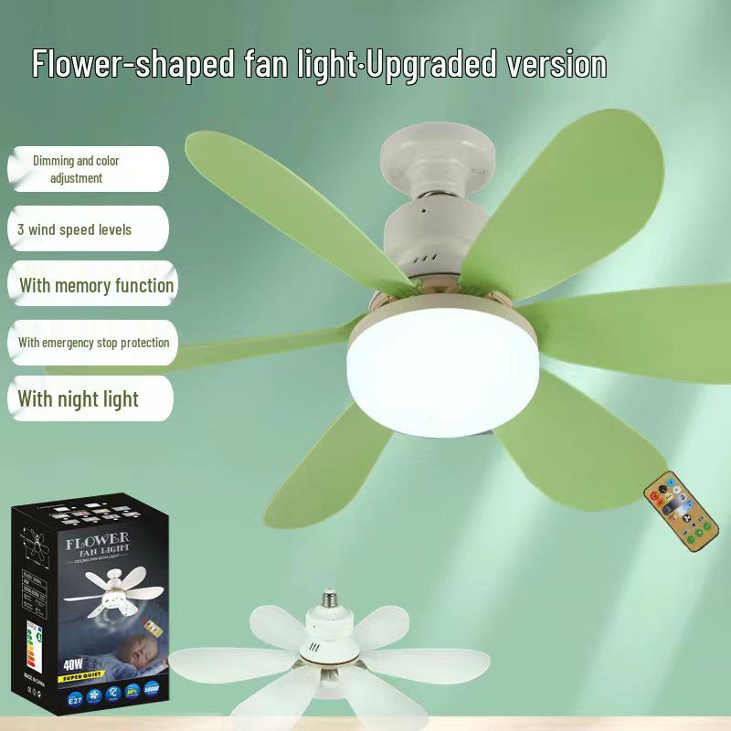 E27 Silent Fan Light with Intelligent Control for Home & Restaurant
