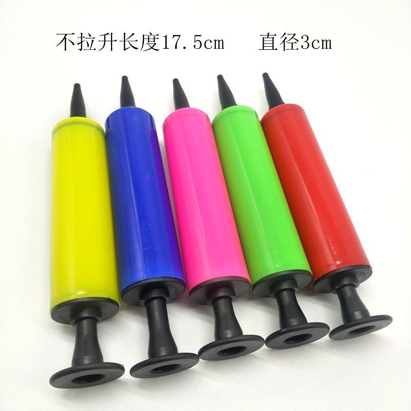 Air Plastic Hand Push Pump Inflator with Replaceable Inflation Port for Balloons Bobble Balls & Swimming Rings