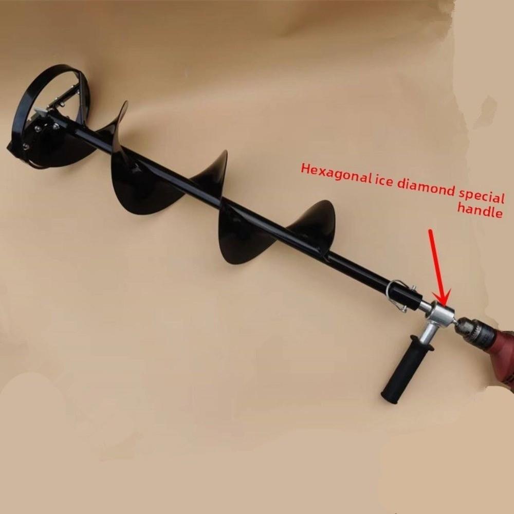 Durable Construction Ergonomic Design Ice Drill Adapter Drill Ice Easy Installation Ice Insert Metal Ice Auger Ice Fishing