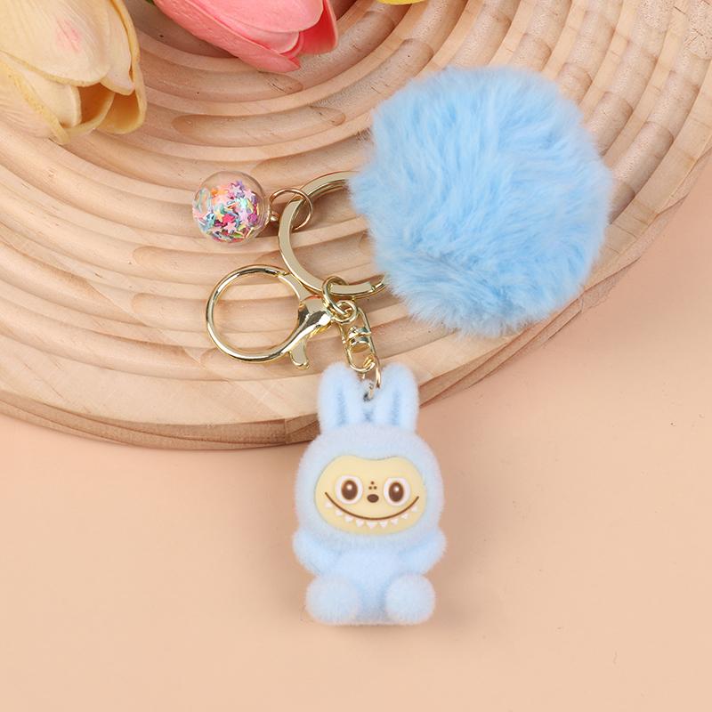 Cartoon Beflockter Schlüsselanhänger Plüschpuppenanhänger Niedliche Plüschpuppe Rucksackanhänger Spielzeug