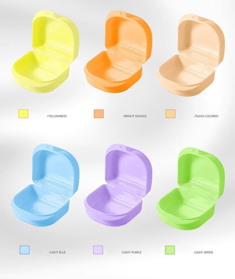 1/2/3pcs Denture Storage Box with Vent Holes Dental Orthodontic Retainer Case Guard Case Teeth Container for False Teeth