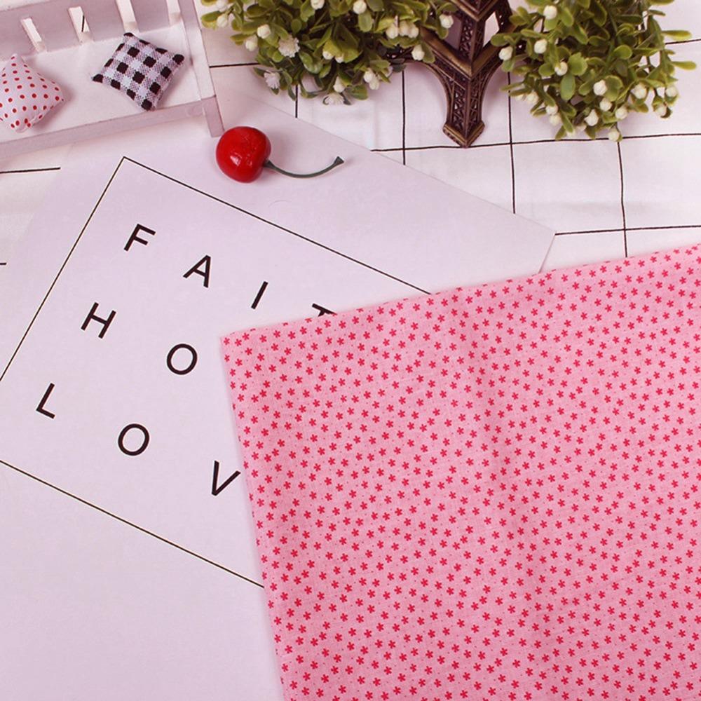 7Pcs Cotton 7 Styles Pink Floral Precut Cotton Squares Dorm Decorative Bedding Making