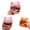Koci Hamburger Squishy Zabawka z Powolnym Odbiciem Miękki Materiał PU Do Redukcji Stresu i Jako Prezent