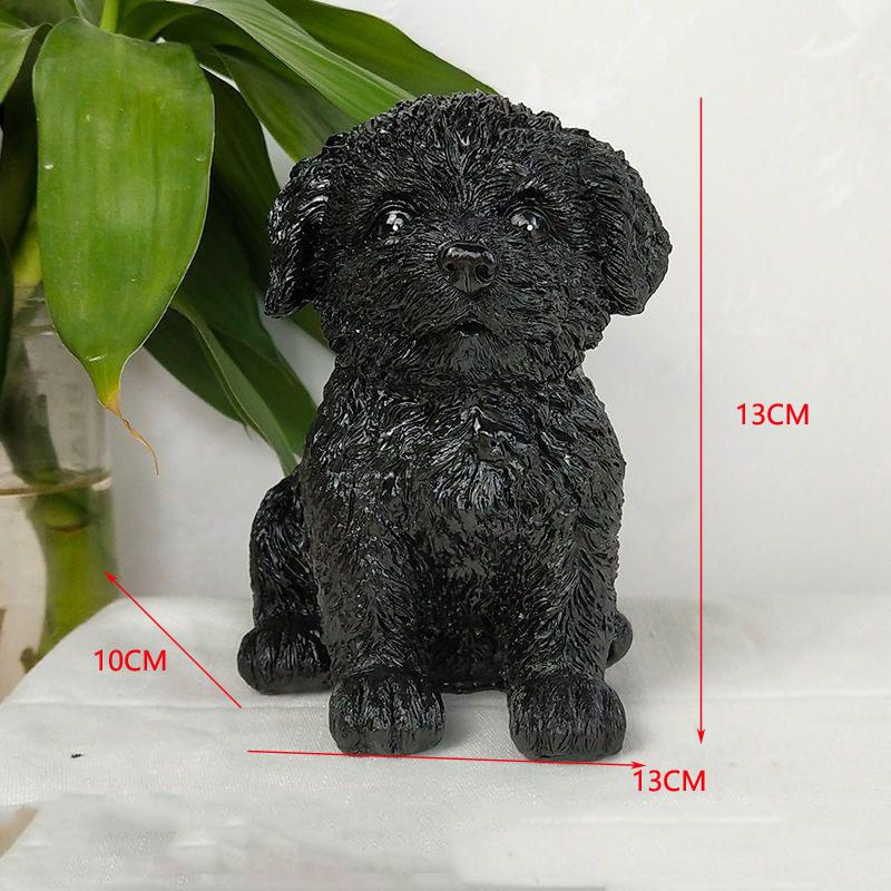 Simulated Dog Model Ornament Resin Dog Sculpture Decoration Bedroom Desktop Decor Home Decoration Accessories Kids Birthday Gift