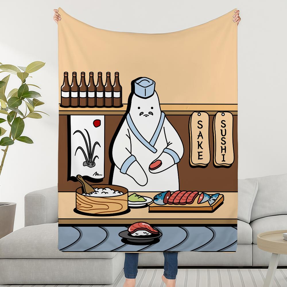 Blanket Throw Super M-Mr Cosy Plush Living Illustration Room Sofa Couch Childish Birthday D-DonothingS Cute Gifts