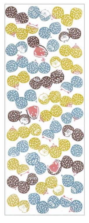 Todaya Shoten Niwazome Tenugui Hedgehog 1518