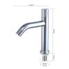 Basin Faucet Single Hole Cold Sink Water Tap Bathroom Cabinet Washbasin Faucet Black Silver Stainless Steel Deck Mounted Faucets