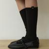 ADAUL Twist line sailboat label knee socks - 3color