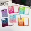 Premium Feel Protective Phone Cover Magnetic Case for iPhone, Gradient Skin-like with Built-in Ring Shockproof Shell Hinge Guard And Protection