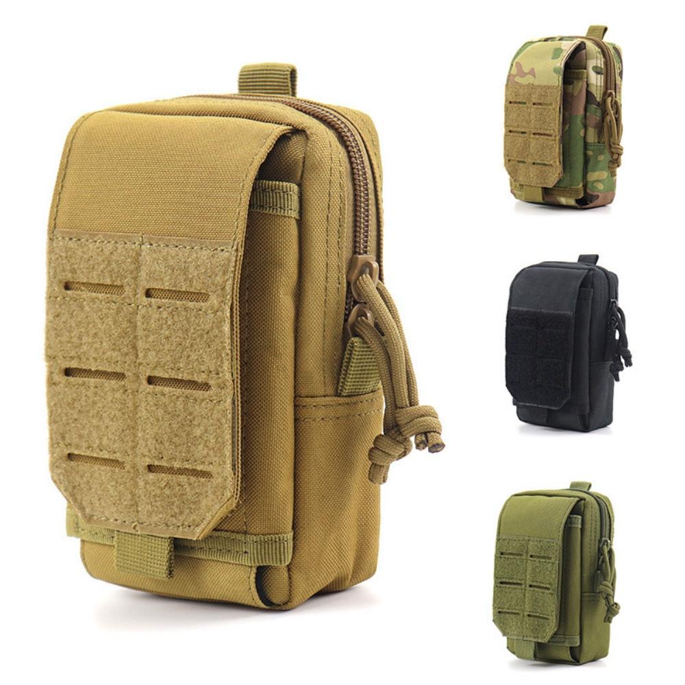 Tactical Waist Pack Silent Zipper Nylon Mobile Phone Bag Edc Belt Pouch Scratch Resistant Small Tool Bag For Outdoor Recreation