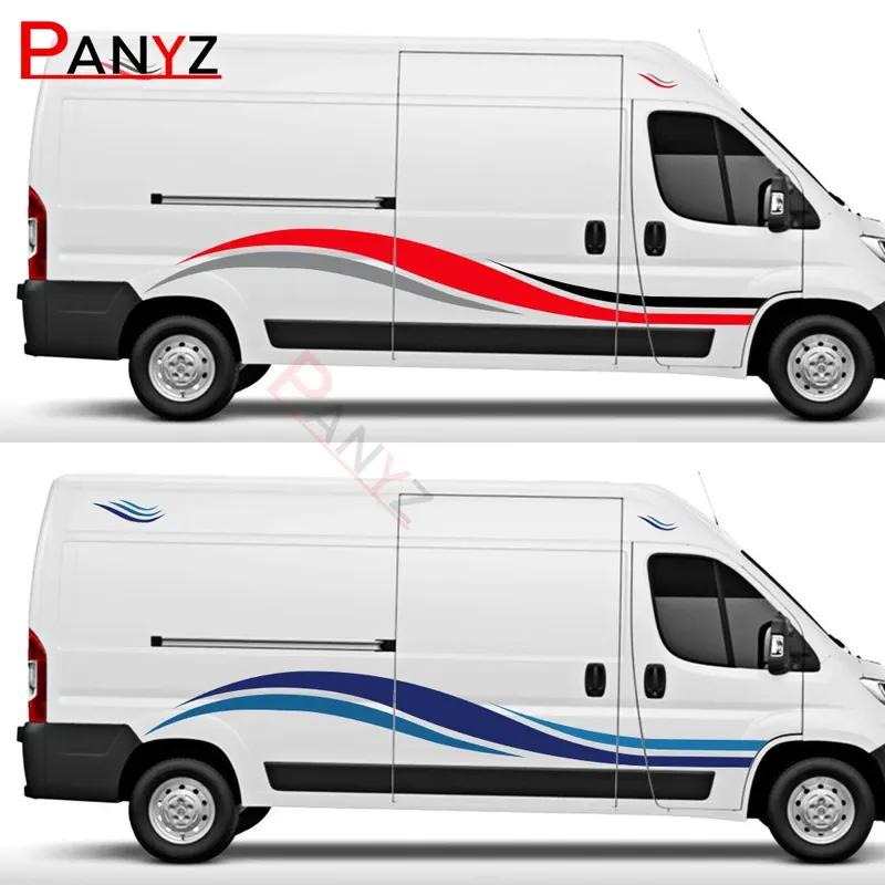 6Pcs/Lot Car Stickers Graphics Camper Van Decals For Peugeot Boxer Citroen Jumper Fiat Ducato Motorhome Tuning Accessories