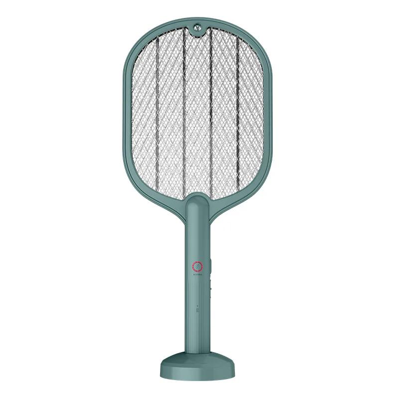 

USB Rechargeable Foldable Electric Mosquito Insect Zapper Portable Swatter Racket for Home Outdoor Travel Use зелений