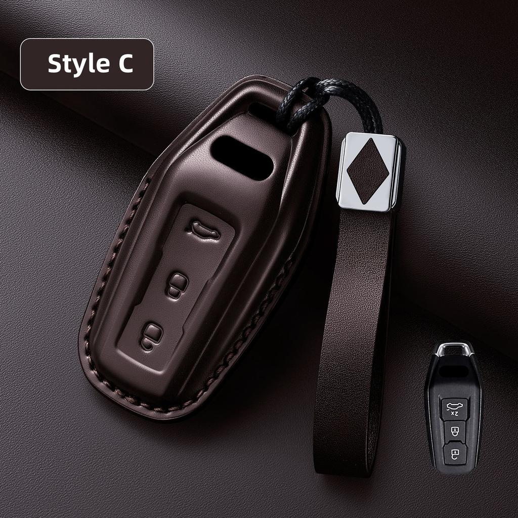 Leather Car Remote Key Cover Case Holder Shell Fob for 2026 New A5L A6L E-tron Q6L Etron A4L A3 A5L Sportback Q3 Q4 Q5 Q7