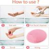 3pcs Silicone Body Scrubbers, Body Bath Brush X1, Facial Scrubber X1, Nose Blackhead Remover X1, for Women Men Various Skin Pink