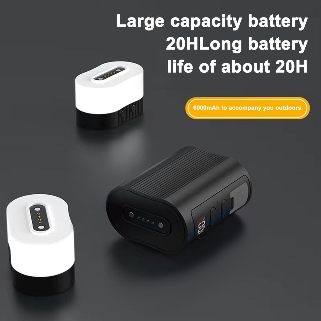 Magnetic Detachable 2-in-1 Camping Light + Emergency Charge Real-time Display Screen Colorful