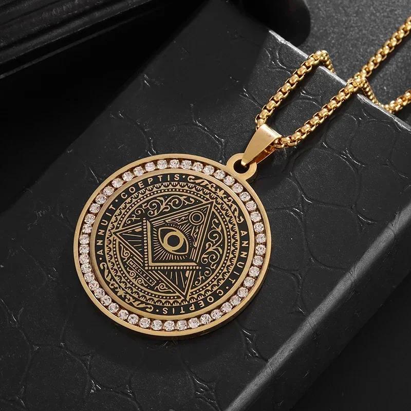 Fashion Hip Hop Stainless Steel Double Koi Fish Medal Pendant Necklace for Men and Women Fashion Lucky Jewelry Gift