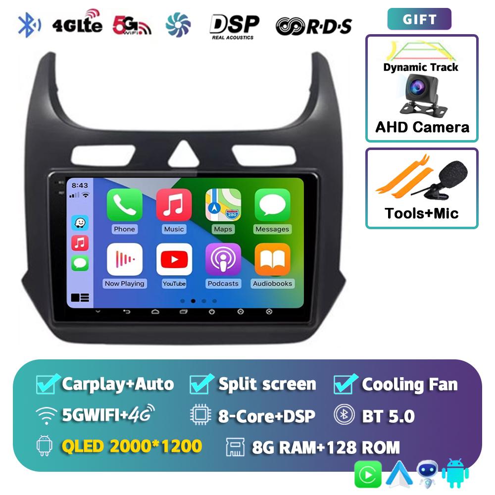 Android 14 Carplay Car Radio for Chevrolet Cobalt 2 2011-2018 Multimedia Video Player WIFI+4G GPS 2Din DVD Head Unit Stereo QLED