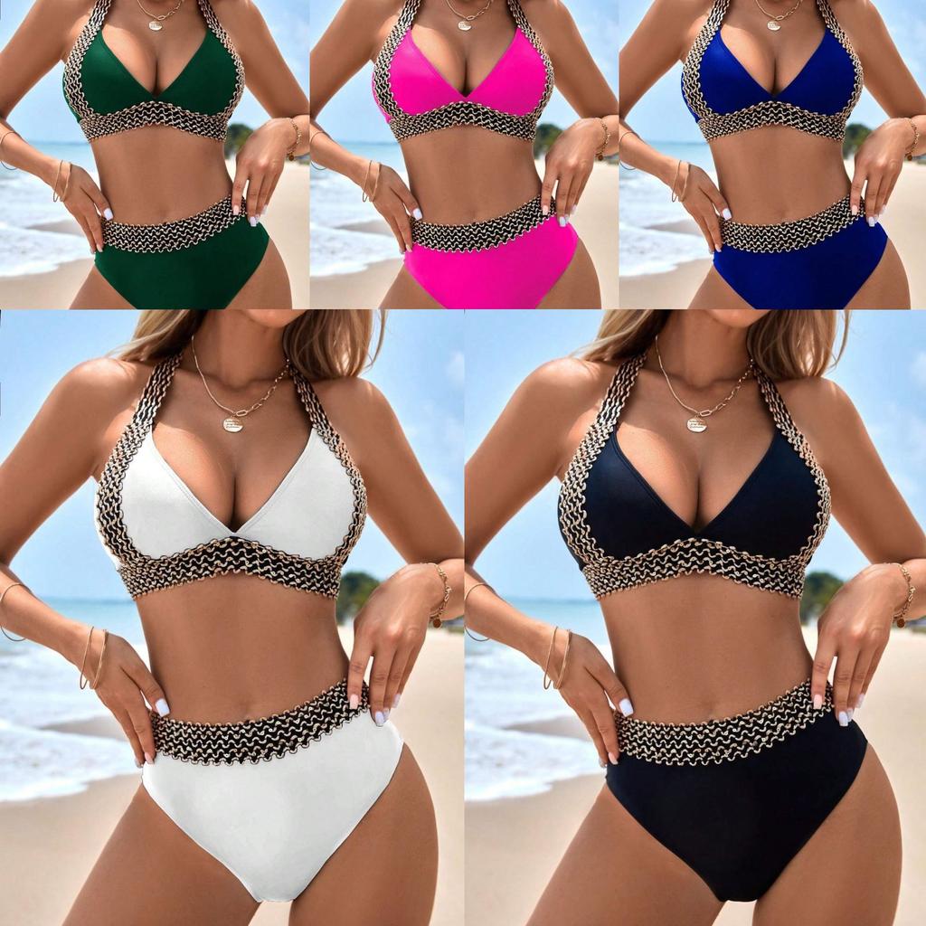 New slim split swimsuit women's high-end quick-drying sexy bikini hot spring swimsuit