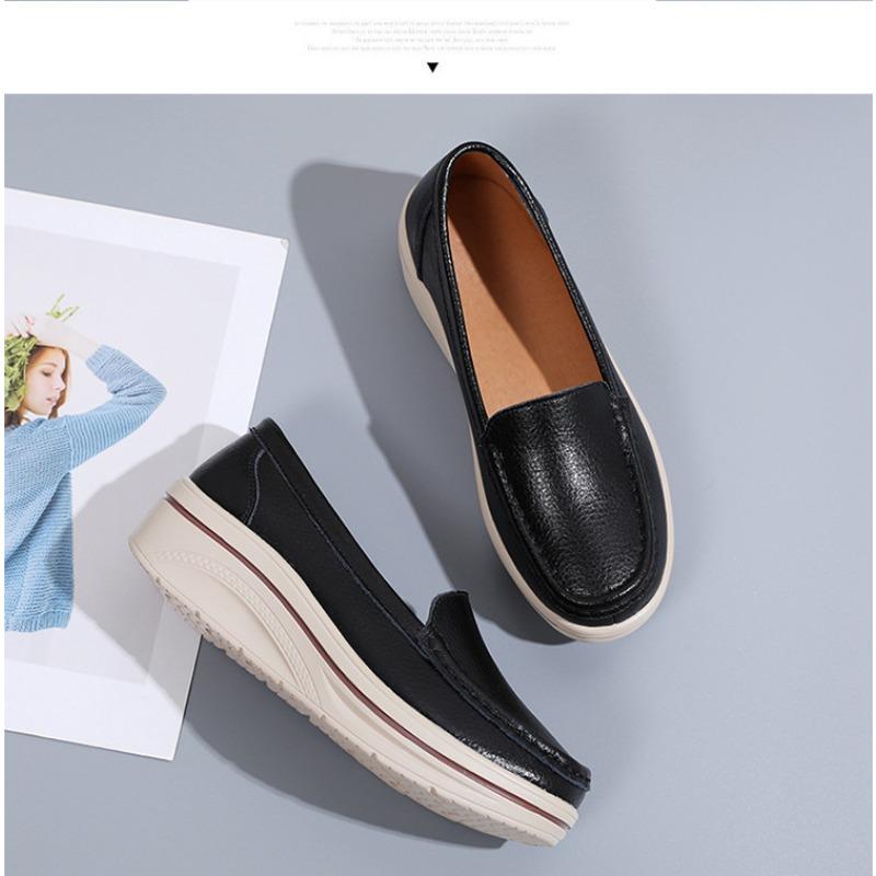 Jarní a podzimní novinka Plochý šikmý podpatek Všestranný Silný spodní střední podpatek Běžné dámské jednobotky