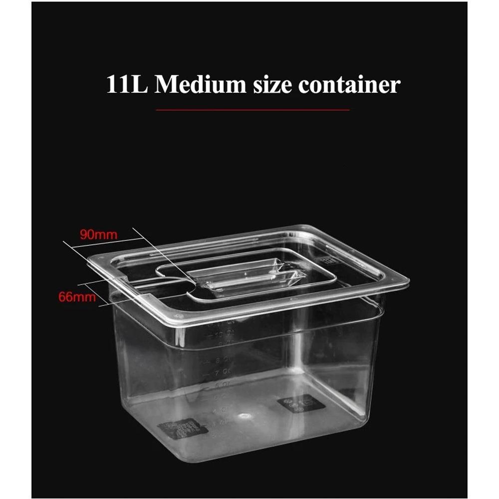 Sous Vide Cooker Container 6L 11L Two Sizes Food Grade PC Material For Immersion Circulators Durable Kitchen Tool