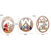 Easter Wooden Hollow Cross Handmade DIY Crafts Nativity Scene Pendants The Birth of Jesus Decorations Christmas Tree Ornaments