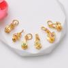 Gold-Plated Zircon Four-Leaf Clover Safety Buckle for DIY Bracelets and Necklaces