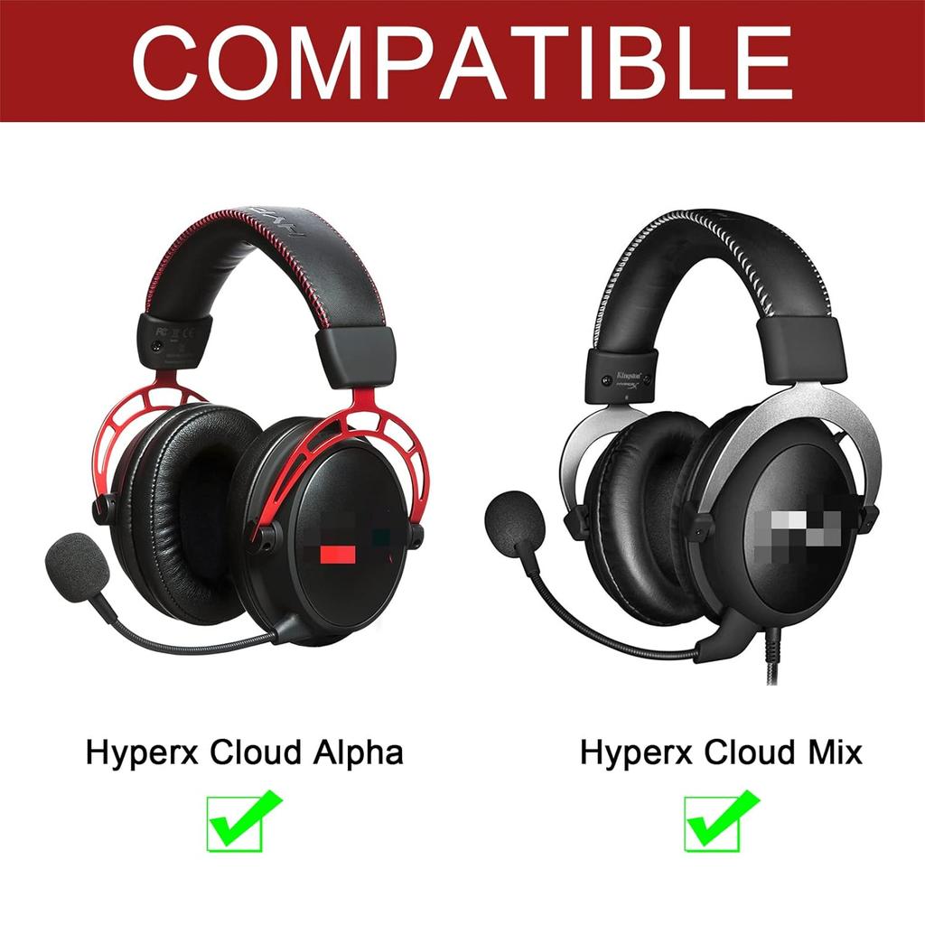 QKIIP Replacement Cable Cord Compatible with Kingston Hyperx Cloud Alpha and Cloud Mix Gaming Headset, Headset Audio 3.5mm Cable with Inline Mute &