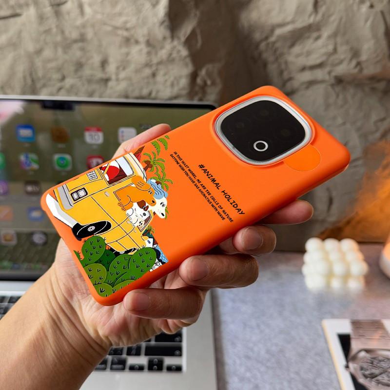 For IQOO 15 Ultra 15R/13/12 NEO 11/Neo 10 Z10 Z11 Turbo Z9 "Animal Holiday" Micro Matte Hard Phone Case/ Z9X Z8X Z7i NEO 9 Half Wrap Shockproof Cover