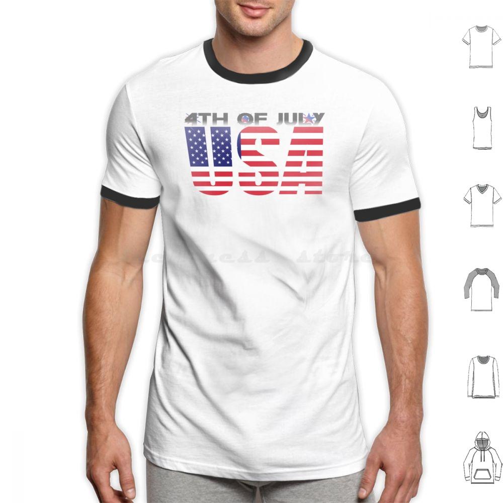 4. Juli T-Shirt Baumwolle Herren Damen DIY Druck 4. Juli Tag USA Amerikanischer Stolz Rot Weiß Blau Patriotische Sterne Und