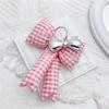 Stylish Bowknot Keychain Fashionable Cotton Bows Bag Pendant Phone Charm Keyring Elegant Accessory for Girls and Ladies