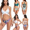 Womens Printed Two Piece Bikini Set With Push-Up Pads Backless Swimwear Beach Pool