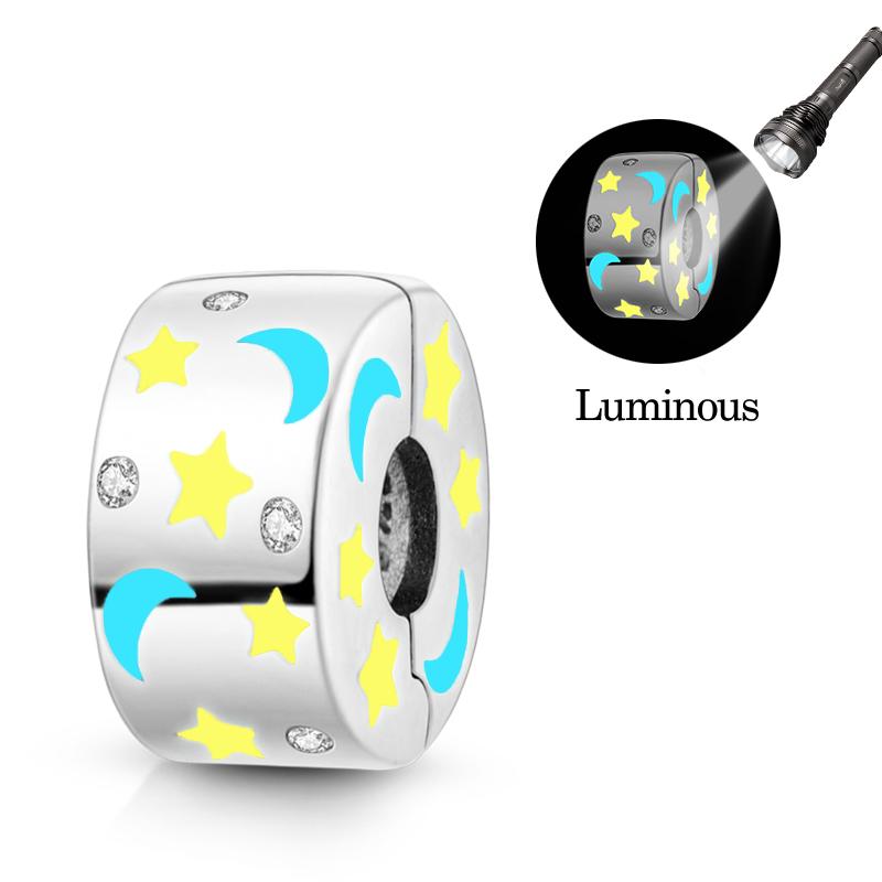 New 925 Silver Cosmic Star Moon Charms Pendants For Women Fit Bracelet DIY Jewelry Gifts