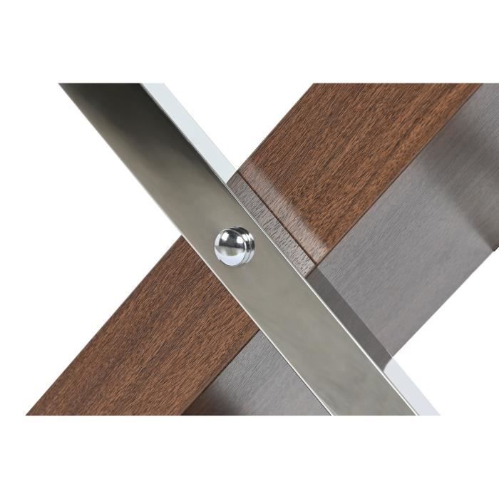 Table basse - Moderne - Marron - MDF - Acier - 120 cm - Design contemporain