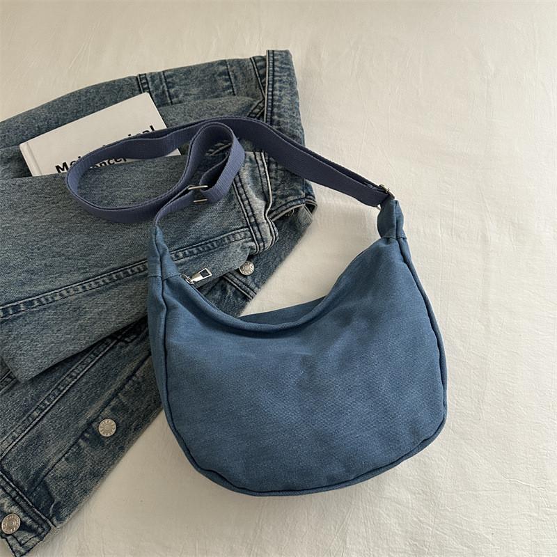 Bolso Cruzado de Lona de Moda, Bolso de Hombro Grande y Elegante para la Universidad y el Viaje Diario