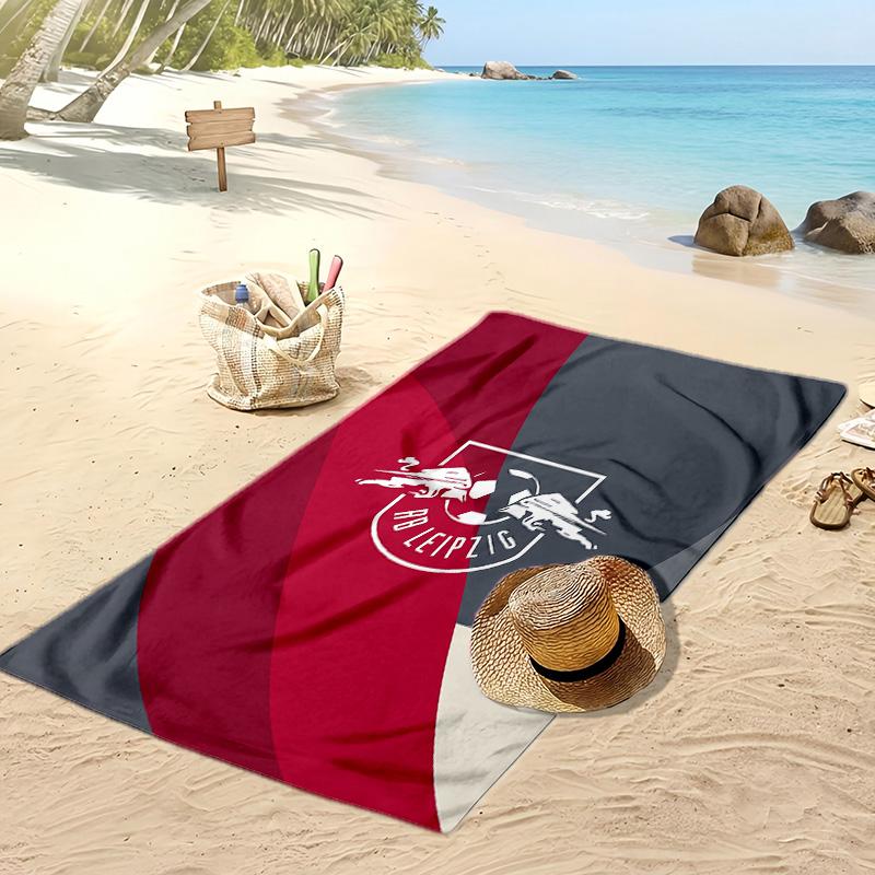 Asciugamano da Spiaggia con Stampa Calcio RB Leipzig, Asciugamano Grande Morbido Asciugatura Rapida per Spiaggia Campeggio Nuoto