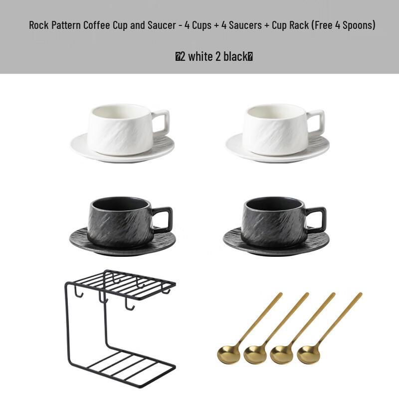 Taozhi Ceramic Coffee Cup & Saucer Set