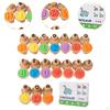 Wooden Alphabet Number Stamp Educational Toy Supplies Gifts Arts and Crafts Stampers Numbers 0-9 for