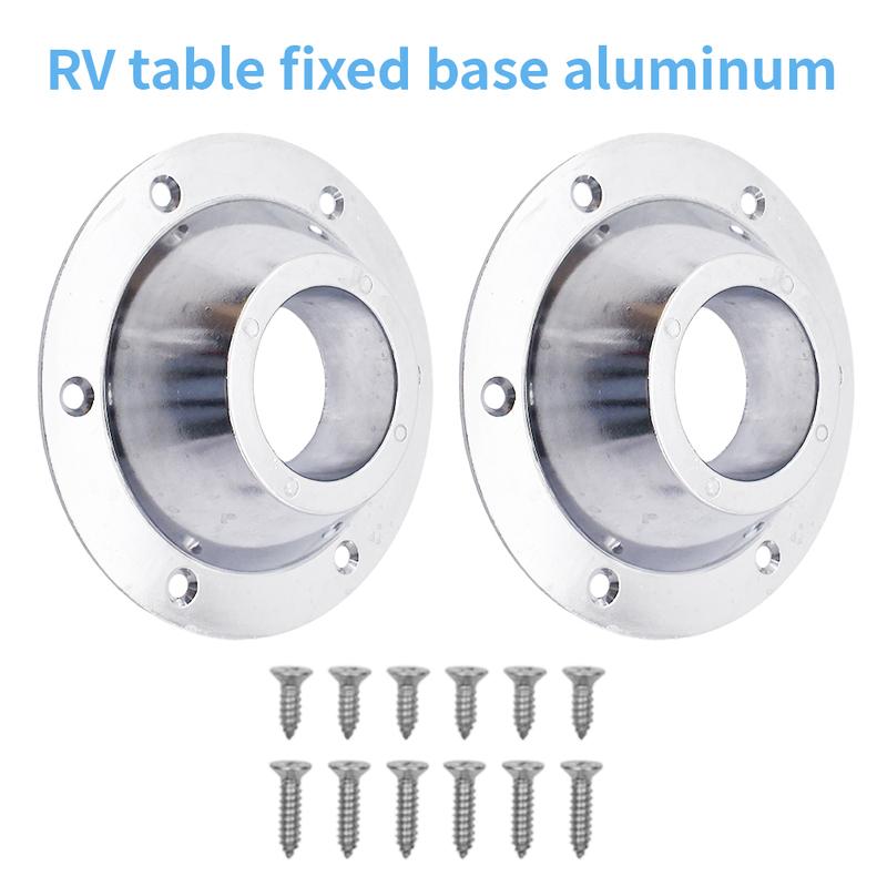 2Pcs Aluminum Alloy RV Dinette Table Pedestal Base Camper Table Leg Anti-Rust Floor Mounting for RV Table Stability