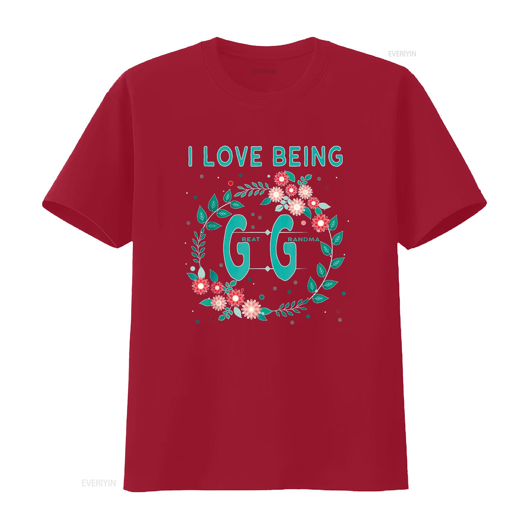 GG T Shirt I Love Being GiGi Great Grandmother  vintage Washed fashion streetwear Casual Soft Breathable Comfortable Unisex S