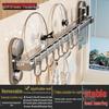 Suction Cup Wall-Mounted Kitchen Hook: Multifunctional Knife Holder & No-Drill Hanging Rack for Pots, Spoons, and Spatulas