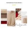 Women's Thick Cable Knit Cashmere Sweater - Half-High Neck, Long Sleeve, Solid Color Loose Fit for Fall and Winter Layering.