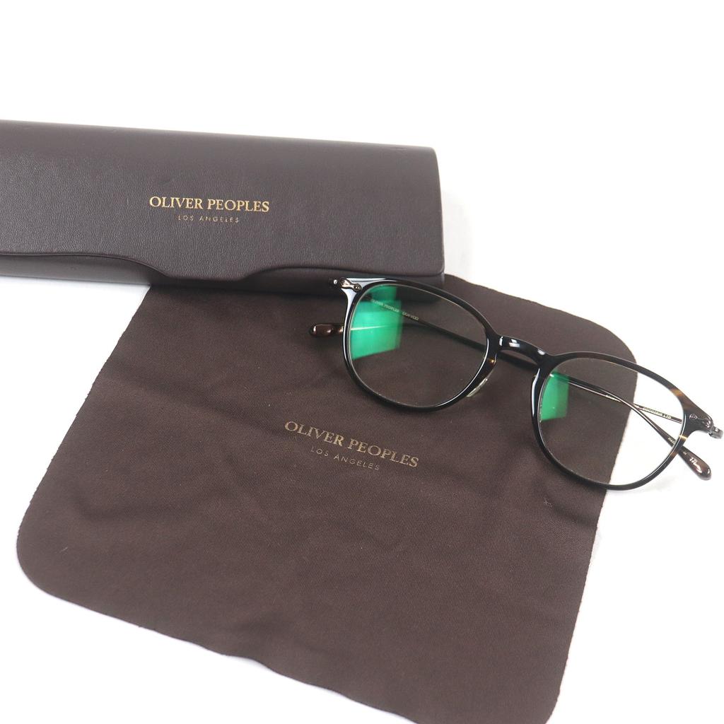 Excellent OLIVER PEOPLES Glasses Stiles Marble Pattern Dark brown mens OV5371D Used