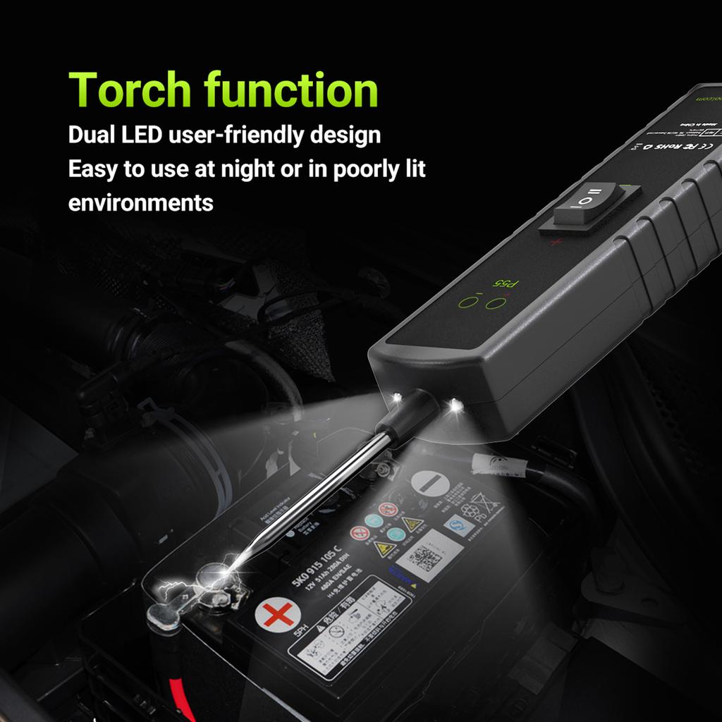 TopDiag P55 Automotive Circuit Tester Car Electrical System Short Tester 12 24V DC with Function Flashlight Component