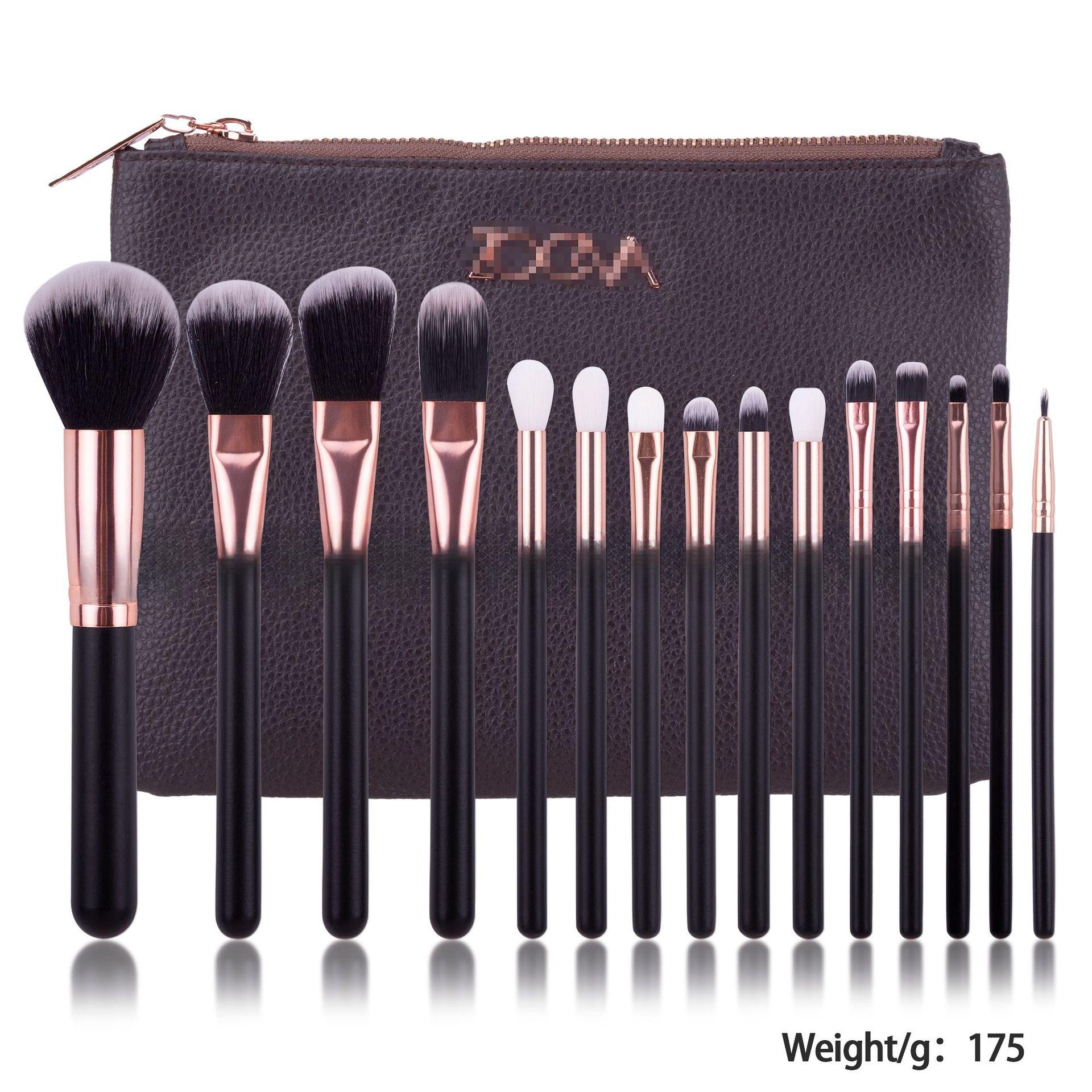 Makeup Brush Set 15 Rose Gold Makeup Brushes Foundation Make-up Brush Eye Shadow Brush Beauty Tools