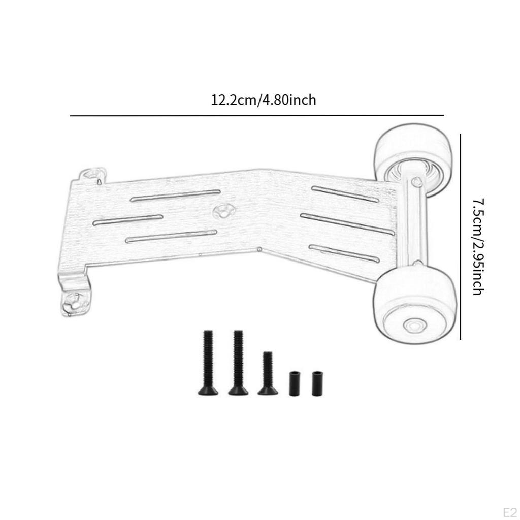 Metal Wheelie Bar Easy Installation Replaces 1/16 RC Car Heads for Mini 4x4