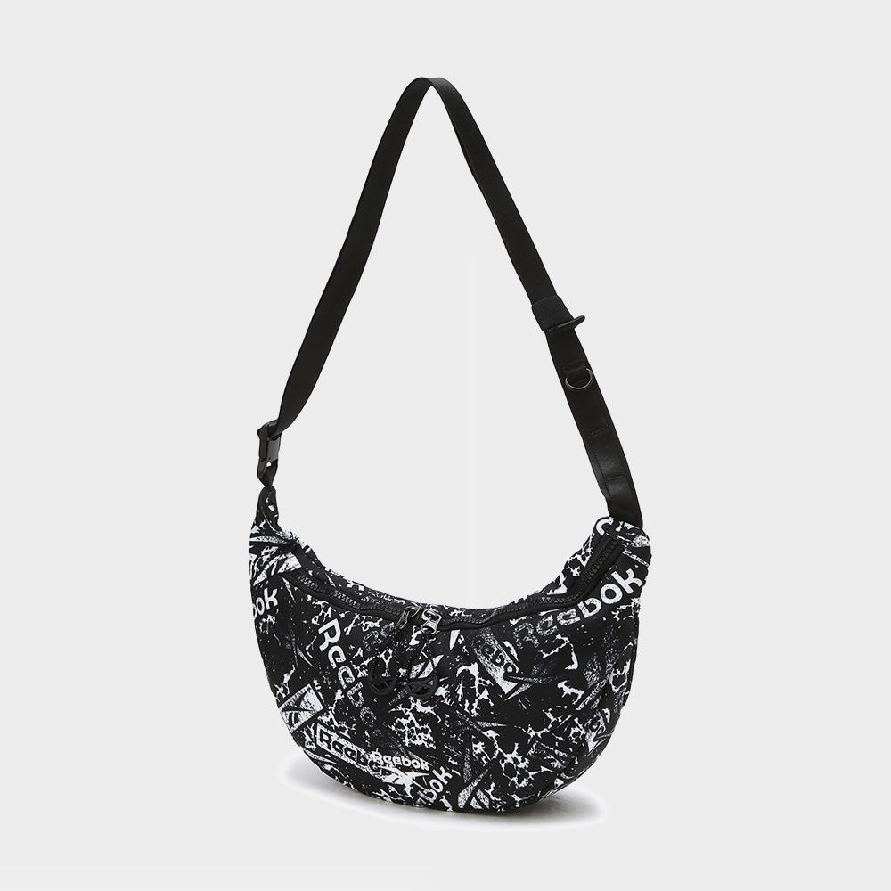Reebok Vector Nylon Mini Hobo Bag Svart Hvit