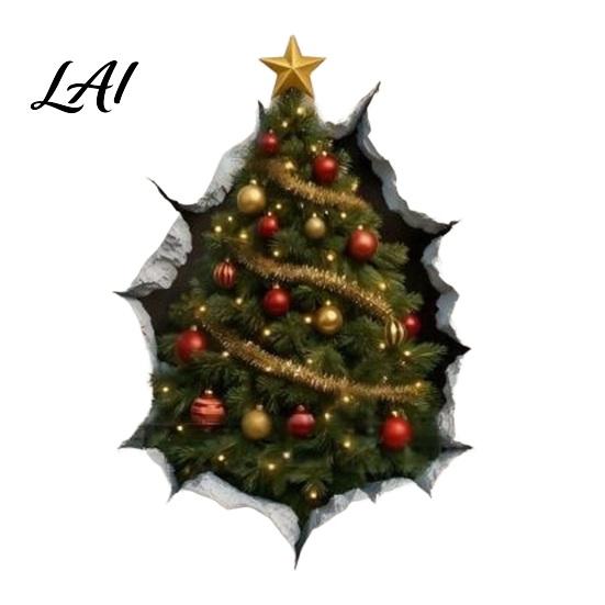 3D Christmas Decor Wall Stickers Holiday Decals for Living Room Bedroom And Party Decor Removable PVC Festive Art Home Entrance Classroom Office