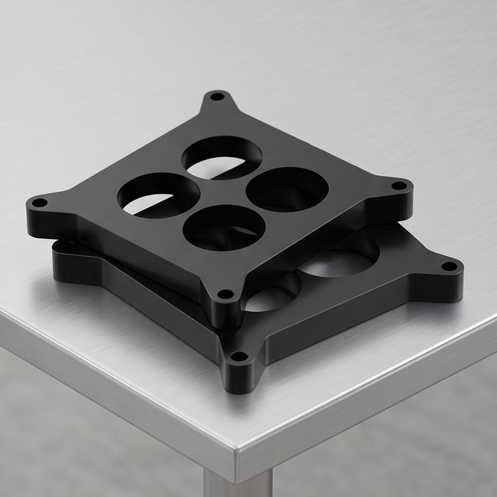 Ported Phenolic Carburetor Spacer 4bbl Replacement Black Carburetor Spacers with Holley SB Ch-evy F-ord SBC BBC BB1/2 1 2 Inch